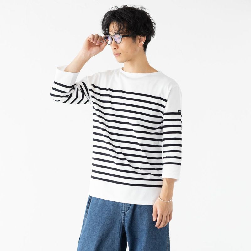 セントジェームス ナバル 七分袖 ボーダー Tシャツ SAINT JAMES NAVAL