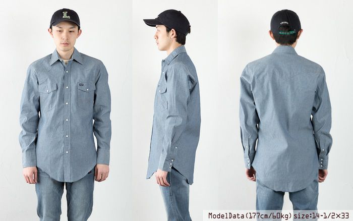 ハ*ー様 80’s Wrangler シャンブレーシャツ Lサイズ 16-34 ms70919_1.jpg