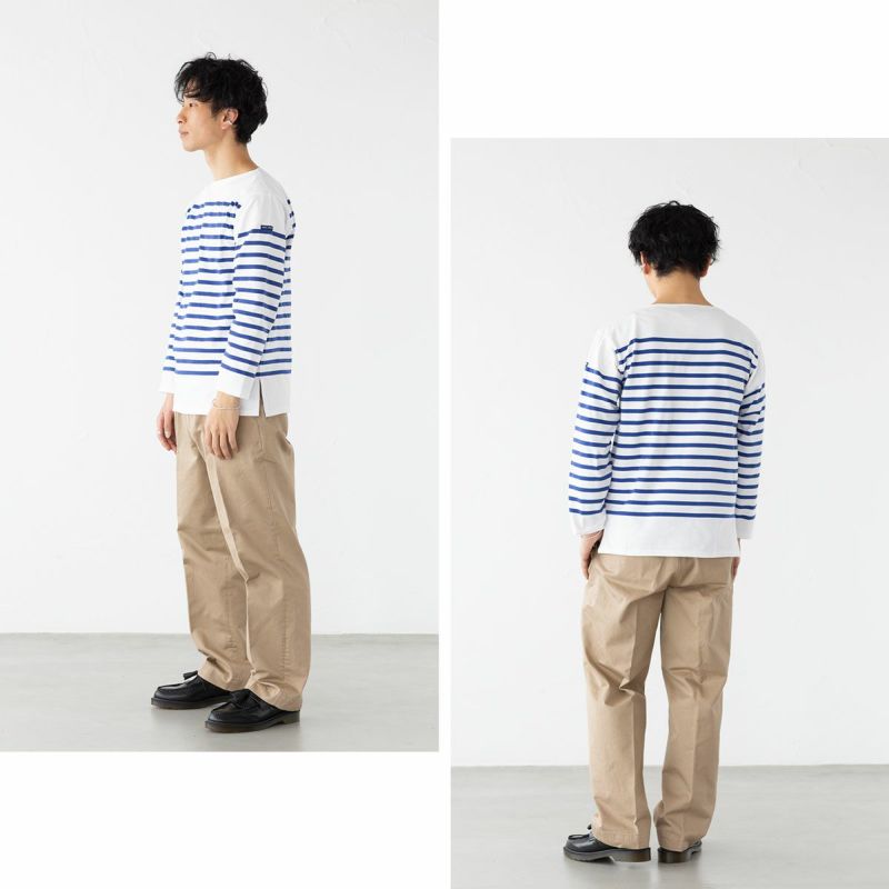 ヒ*ロ様 セントジェームス ナバル T7 ホワイト ボーダーネイビー XL セントジェームス ナバル 長袖 ボーダー Tシャツ NAVAL 99JC162