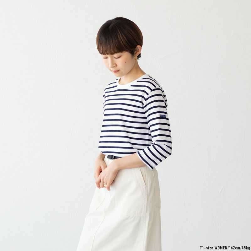 セントジェームス クルーネック 七分袖 Tシャツ 10JCOUES.3/4