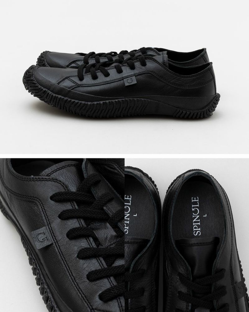 良品✨スピングル ムーブ（24.5）スニーカー　カンガルーレザー　ブラック　黒 良品✨スピングル ムーブ（24.5）スニーカー カンガルーレザー