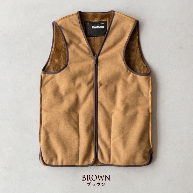 【Barbour】フロントジップ ファー ライナー ベスト（SL)38 Barbour バブアー MLI0035 フロントジップ FUR LINER（ファー