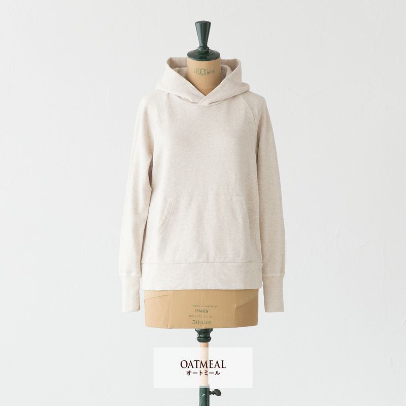 キナコ 吊り編み シルク スウェット パーカー OMUS-K01 kinako