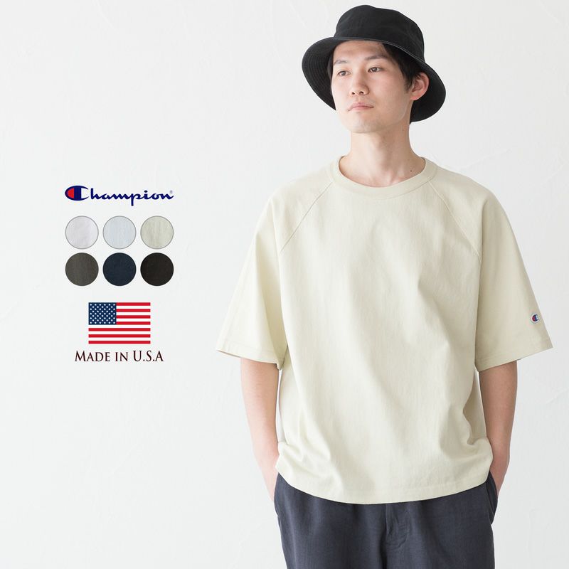 チャンピオン T1011 アメリカ製 ラグランスリーブ 半袖 Tシャツ C5-T306