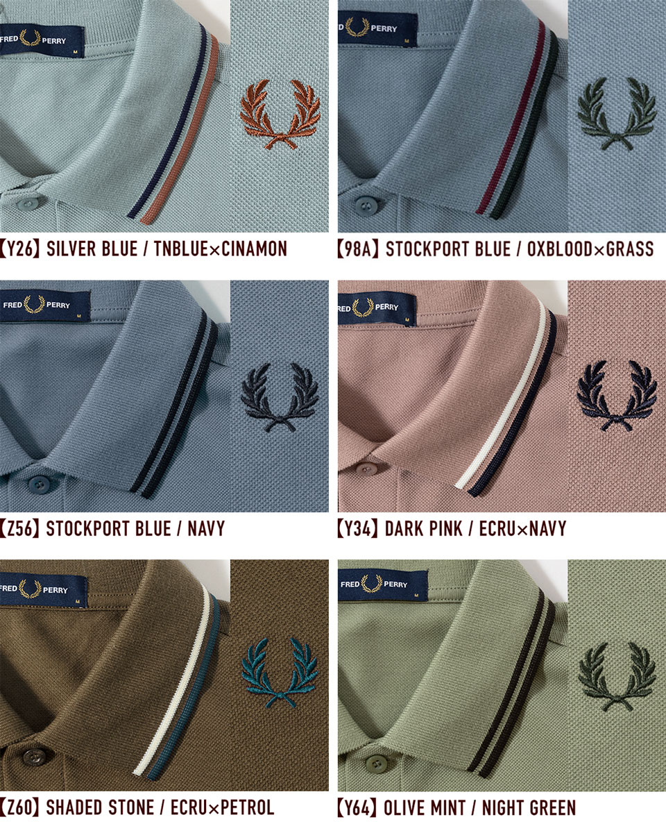 フレッドペリー ポロシャツ M3600 ティップラインポロ FRED PERRY