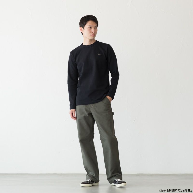 ラコステ 鹿の子地 ロングスリーブ Tシャツ TH7019-99/TH074EL