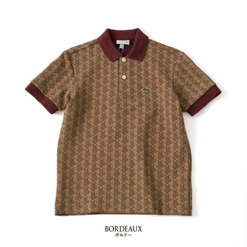 ラコステ LACOSTE モノグラム ジャカード ポロシャツ DH0073
