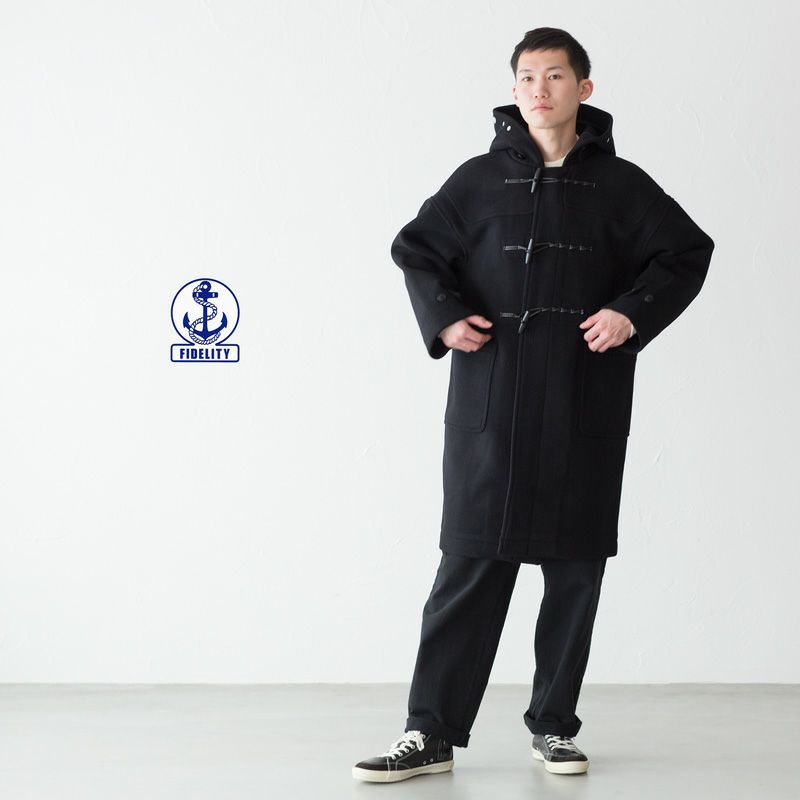 10%OFF】【Sサイズ】フィデリティ メルトン ルーズ ダッフルコート
