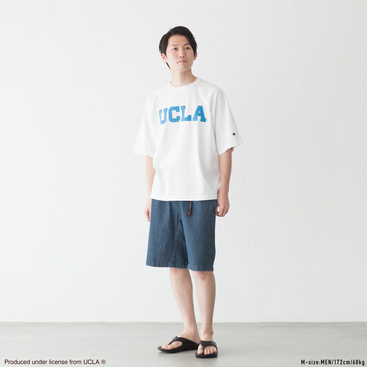 チャンピオン T1011 アメリカ製 半袖 Tシャツ UCLA ラグランスリーブ 