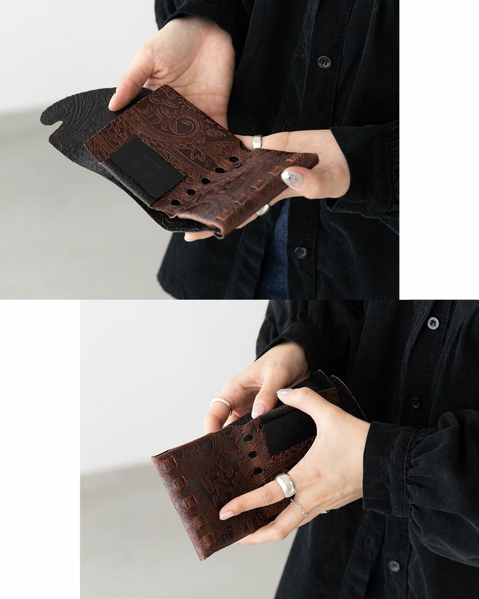 所作 財布 cp ウォレット 3.5 「ペイズリー」 shosa 日本製 本革 三