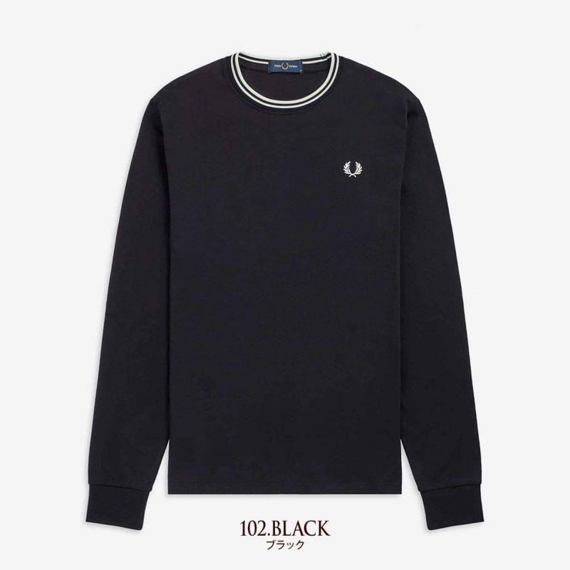 フレッドペリー ツイン ティップド Tシャツ 長袖 FRED PERRY M9602