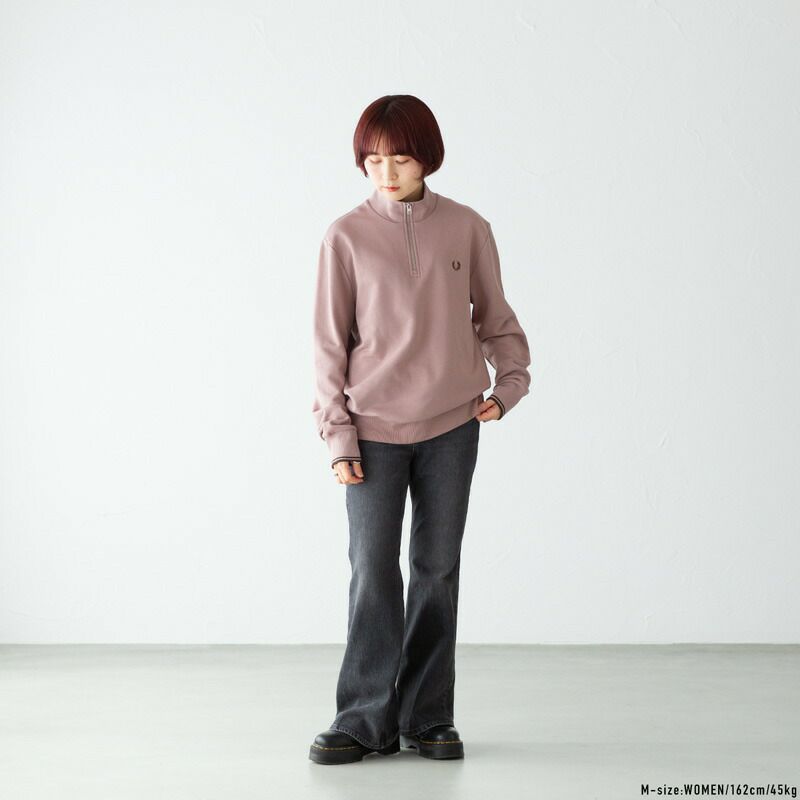 フレッドペリー FRED PERRY ハーフジップ スウェットシャツ