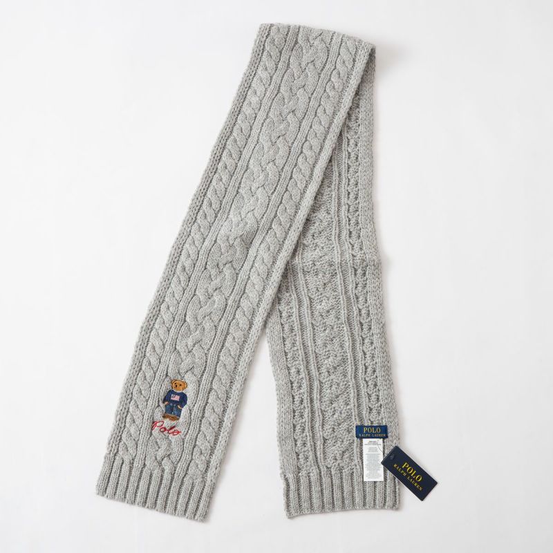 POLO RALPH LAUREN ポロベア ケーブルニットマフラー ポロ ラルフローレン メンズ マフラー POLO RALPH LAUREN