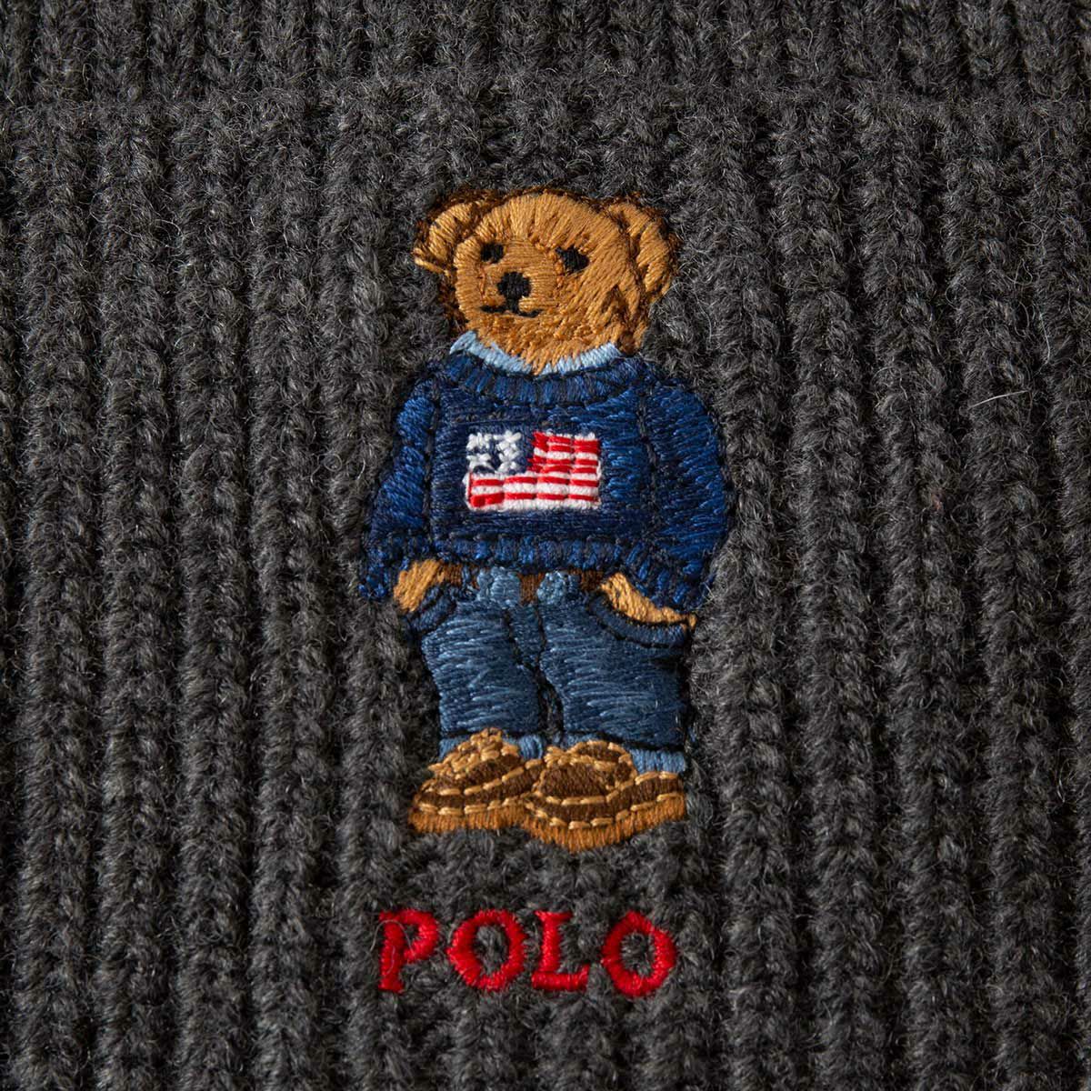 ポロベア ニット帽 POLO RalphLauren ソリッド フラッグ ベアー
