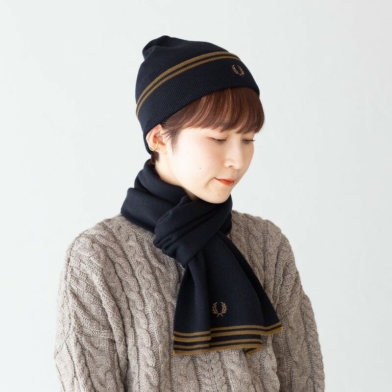 フレッドペリー マフラー FRED PERRY ツイン ティップド メリノ