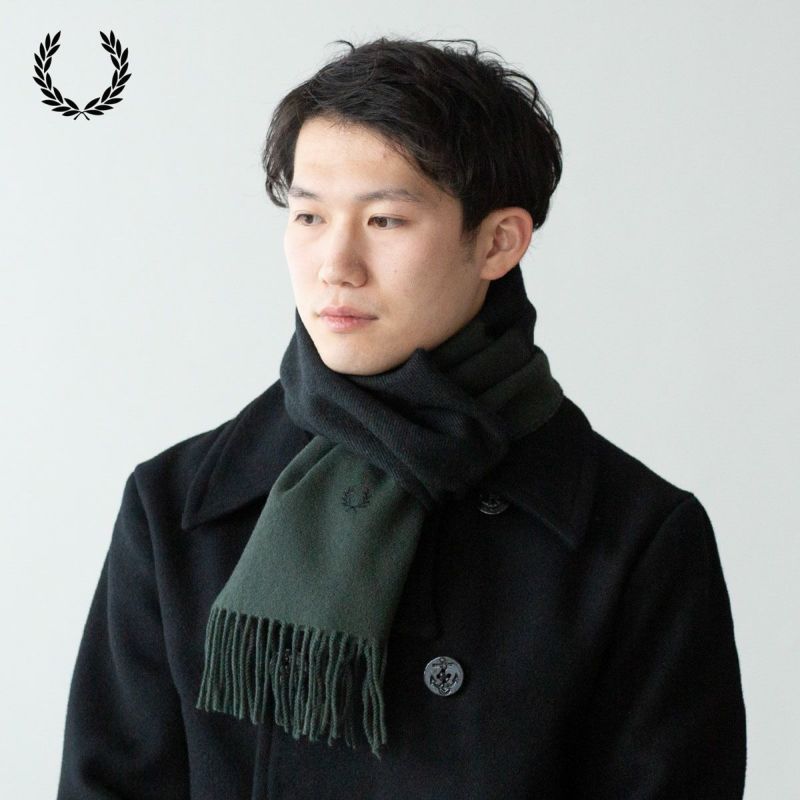 フレッドペリー マフラー FRED PERRY カラー ブロックド スカーフ