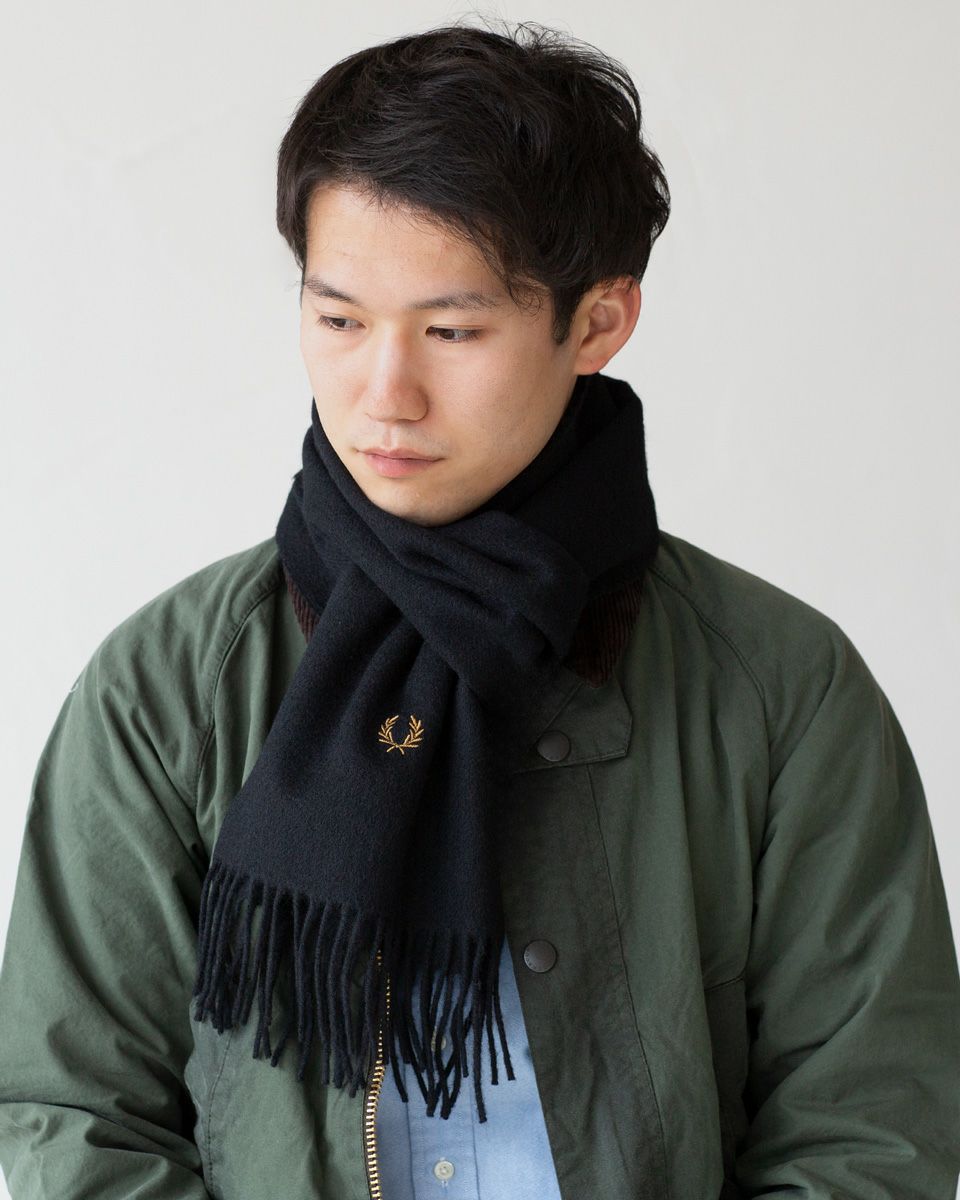 FRED PERRY フレッドペリー　マフラー メンズ　ウィメンズ 新品 FRED PERRY（フレッドペリー） マフラー ストール Lambswool Scarf