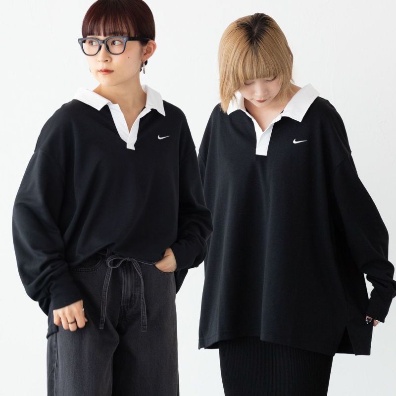 ナイキ ウィメンズ オーバーサイズド ロングスリーブ ポロシャツ