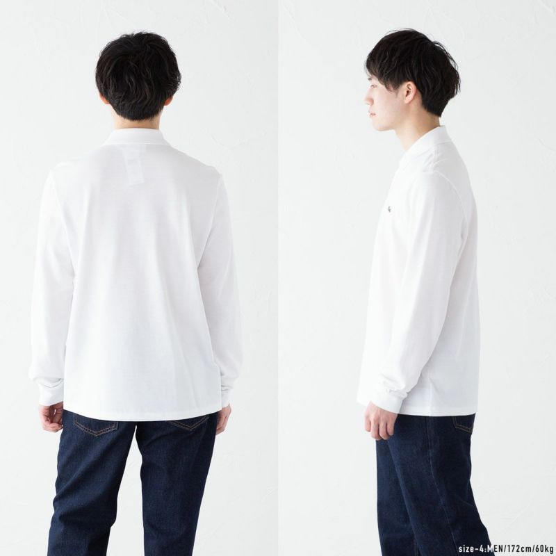 【フレンチラコステ Lサイズ】　美品 刺繍ロゴ 長袖ポロシャツ オリジナルフィット 長袖 ポロシャツ L1312DL - ラコステ