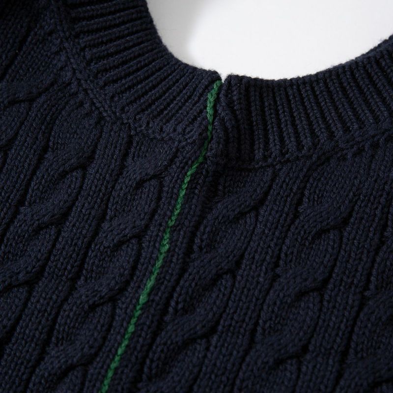 LACOSTE ニットダウンベスト ケーブルニット ダブルジッパー ラコステ ケーブル ニット Vネック ベスト LACOSTE AH7633-10