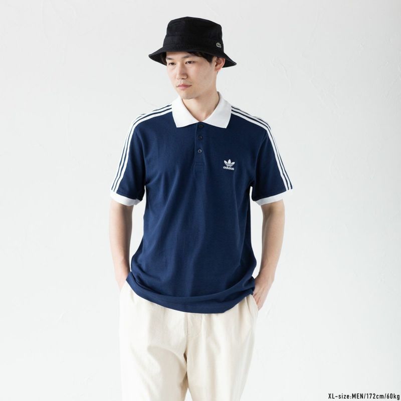 adidas ストライプポロシャツ 青色 adidas 青 ストライプ ポロシャツ - メルカリ