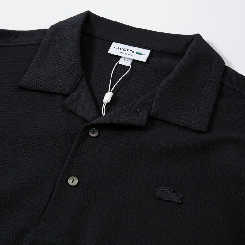 LACOSTE デカワニ/パイルロゴワッペン 鹿の子ポロシャツ 4 グレー LACOSTE ラコステ ワニワッペン 鹿の子ポロシャツ FA10615 4