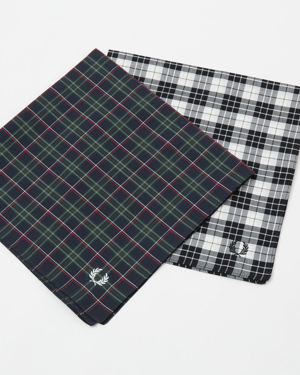 フレッドペリー チェック ハンカチ FRED PERRY タータンチェック