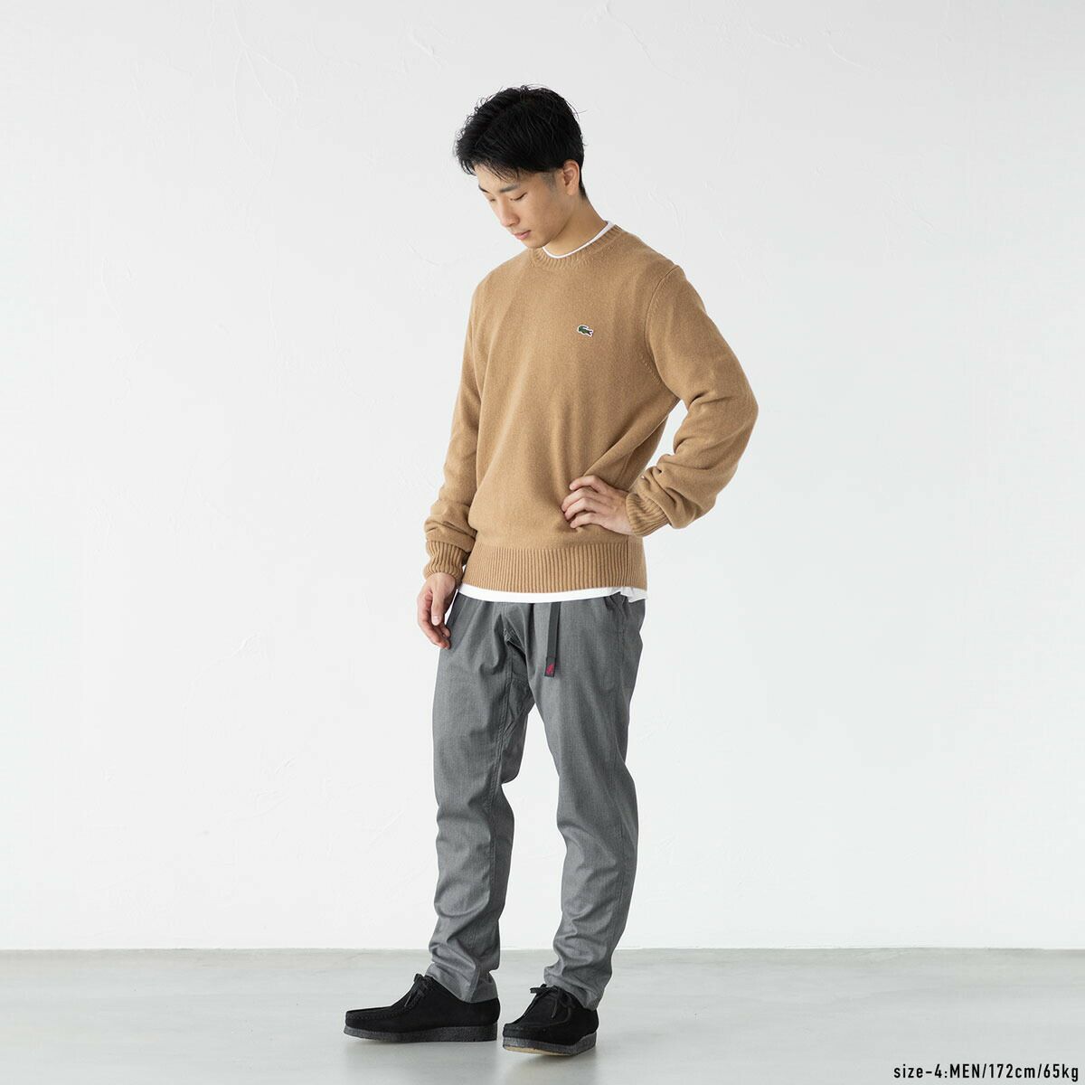 ラコステ エッセンシャル ウール ニット セーター LACOSTE AH2916-10 