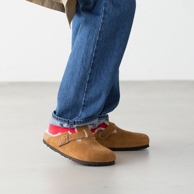 BIRKENSTOCK Boston VL Shearling 力強く 37 ベージュ