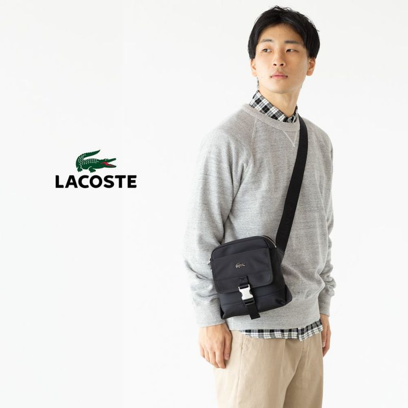 LACOSTE NH4594 ボディバッグ カメラバッグ 緑 LACOSTE ラコステ コメ ナイロンカメラバッグ メンズ NH4594