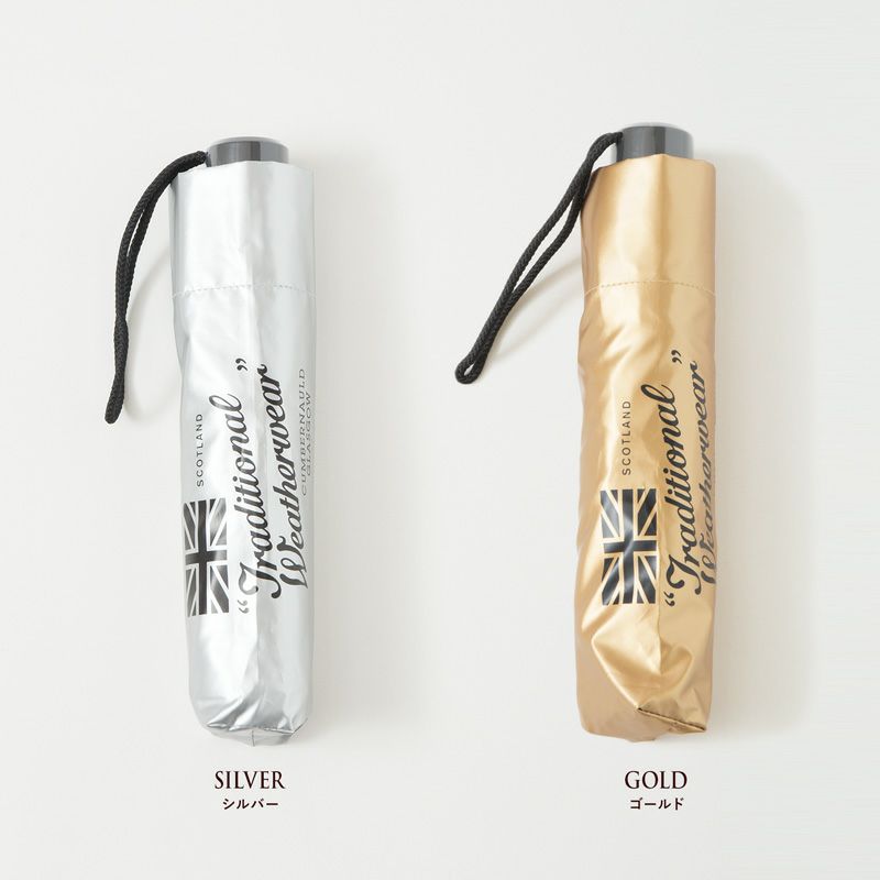 Traditional Weatherwear【軽量】折りたたみ傘　ゴールド Traditional Weatherwear 折りたたみ傘 TWW晴雨兼用折り畳み