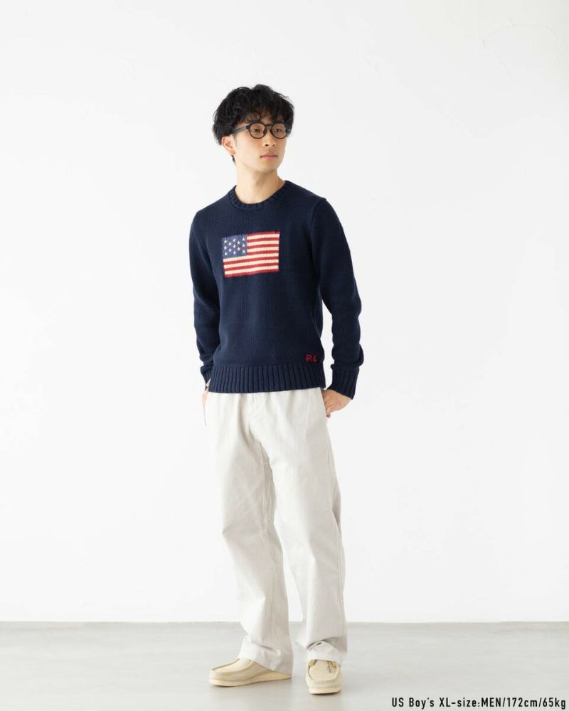 ポロ ラルフローレン ボーイズ 星条旗 コットン ニット POLO