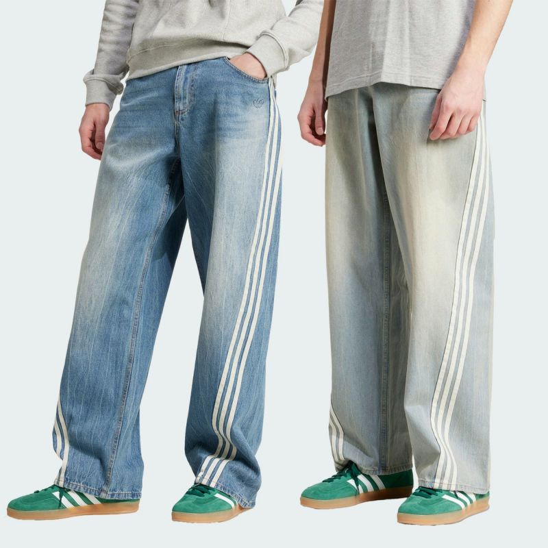 リメイクデニム ジャージパンツ 4ジップ adidas 未使用 ミントグリーン リメイクデニム ジャージパンツ 4ジップ adidas 未使用 ミント