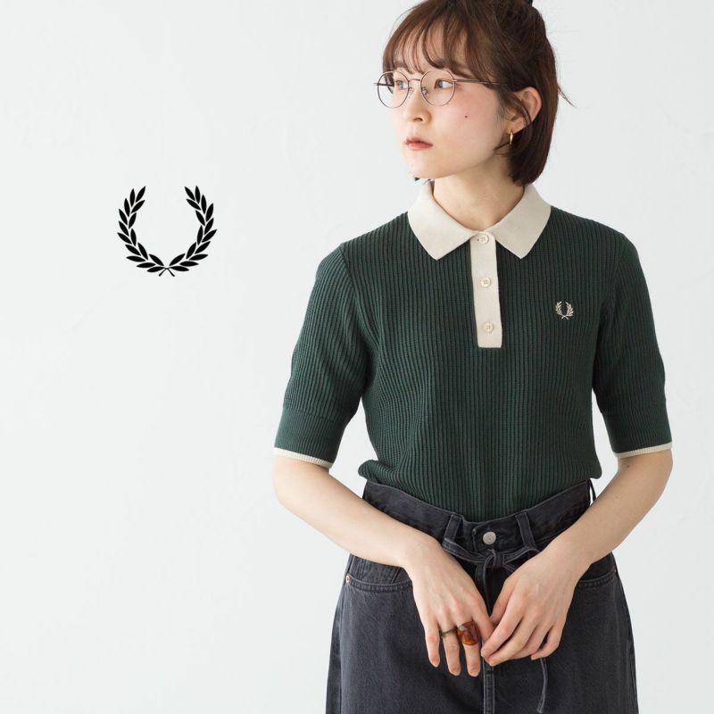 フレッドペリー メッシュ ニット ポロシャツ FRED PERRY K9113