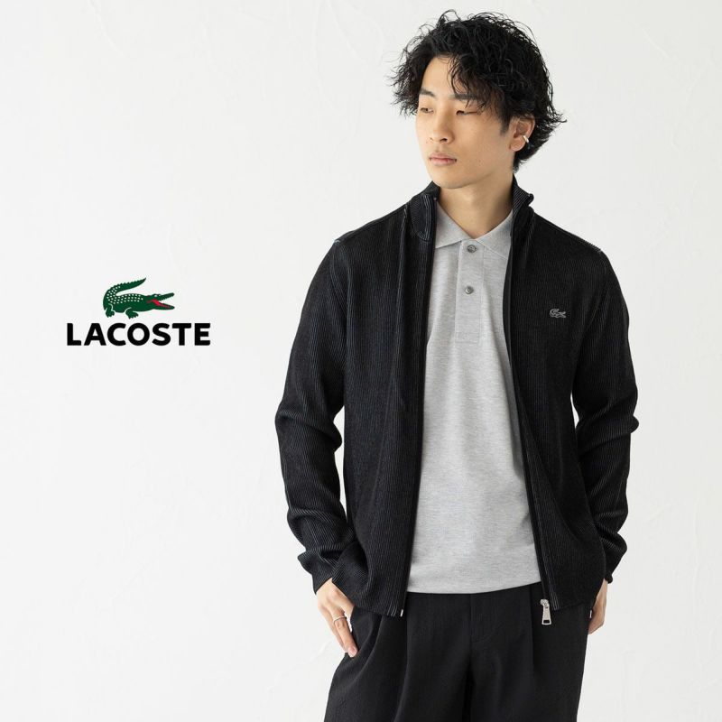 美品　定価 ¥36,300 LACOSTEドライバーズニット 肉厚 グレー 美品 定価 ¥36,300 LACOSTEドライバーズニット 肉厚 グレー L