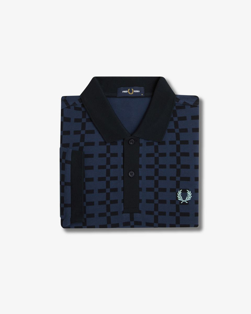 フレッドペリー FRED PERRY ジャガード プリント ポロシャツ M9835