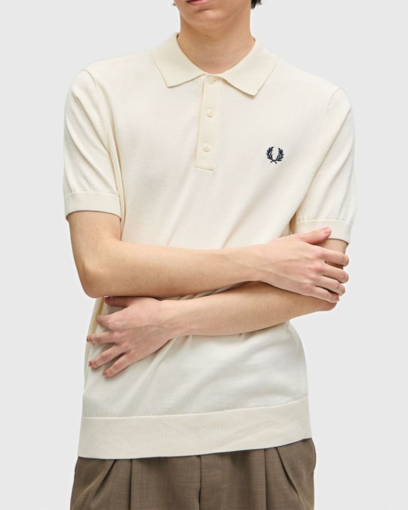 FRED PERRY ニットポロシャツ Mesh Knit Polo Shirt(10 760：LIGHT ECRU): | FRED PERRY JAPAN