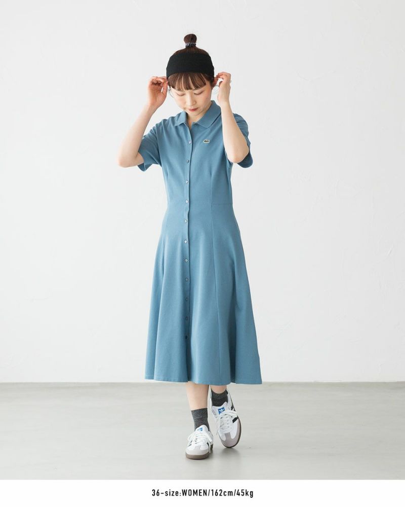ラコステ 鹿の子地 シャツドレス LACOSTE EF9621-99 レディース