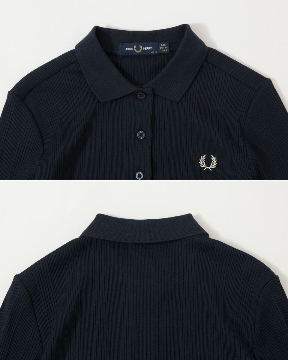 フレッドペリー リブ ポロ シャツ ドレス D9169 FRED PERRY レディース
