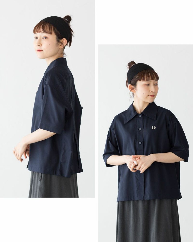 フレッドペリーFRED PERRY/プラケットディテールシャツ フレッドペリー プラケット ディテール ハーフスリーブ シャツ