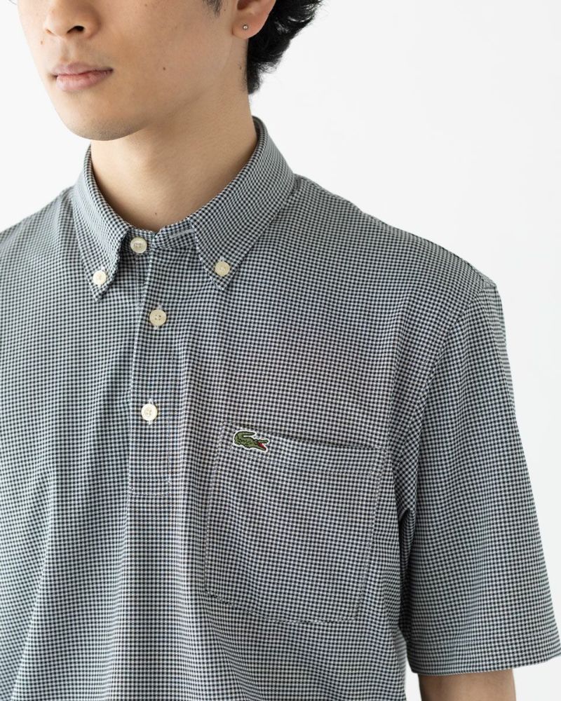 ラコステ マイクロチェック ポロシャツ LACOSTE PH6364-99