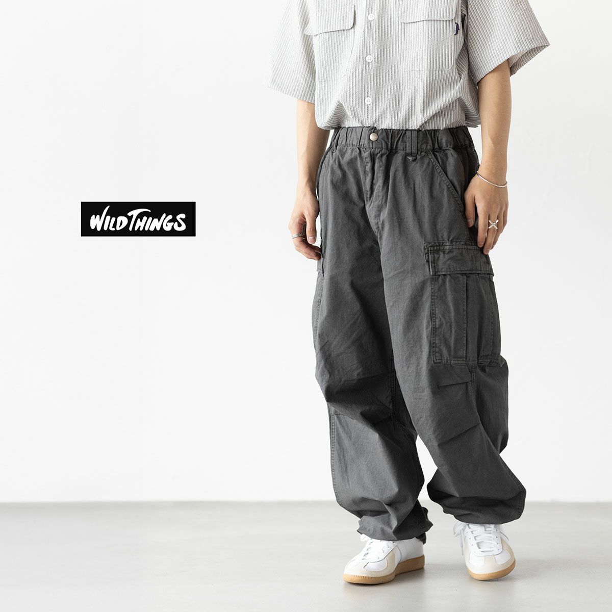 ワイルドシングス ガーメントダイ カーゴパンツ WILD THINGS 軍パン M