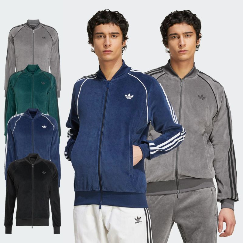 L　adidas アディダス　ネイビー ジャージ VELOUR SST adidas アディダスネイビー ジャージ VELOUR SST