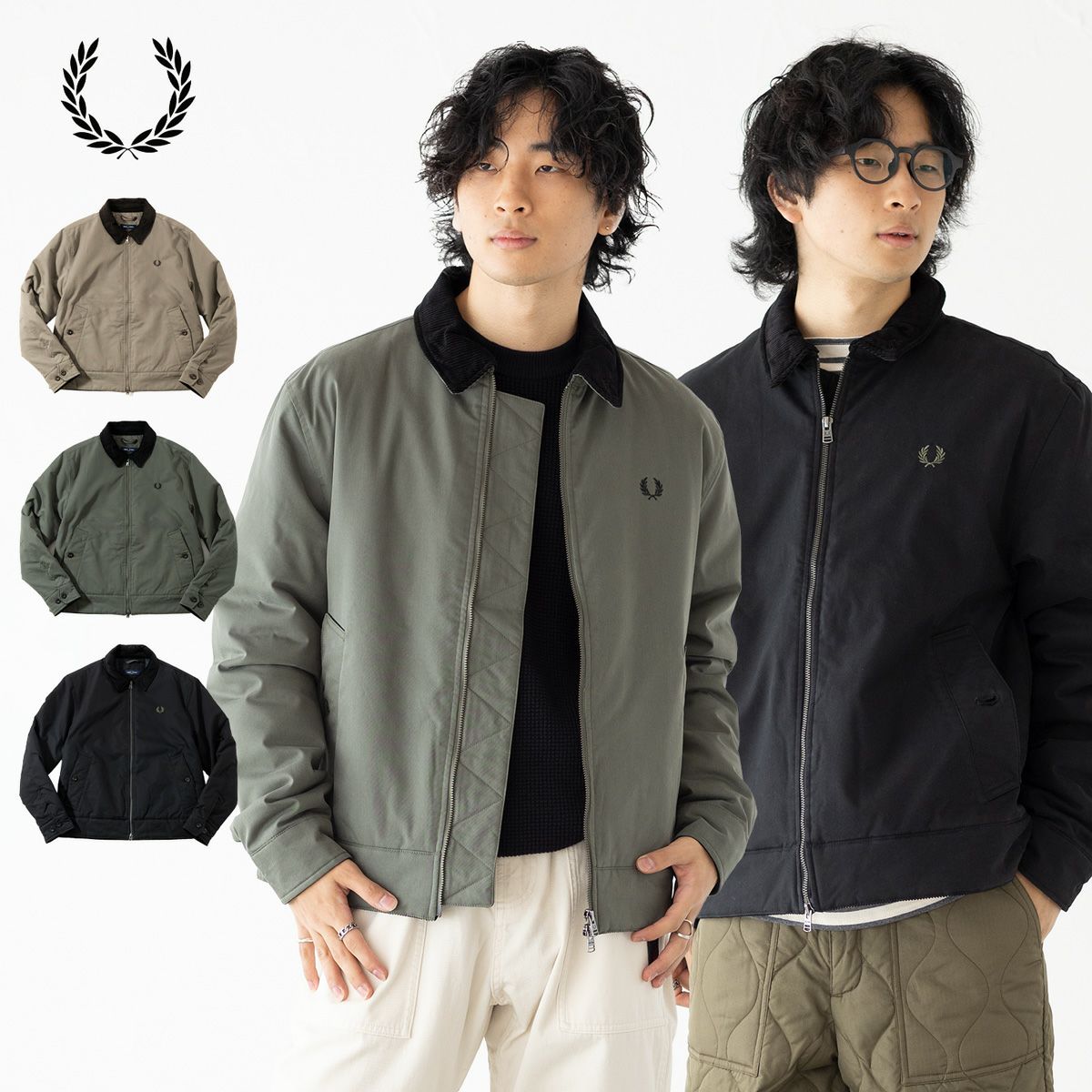 20代 ファッション フレッドペリー チェックキルティングブルゾン