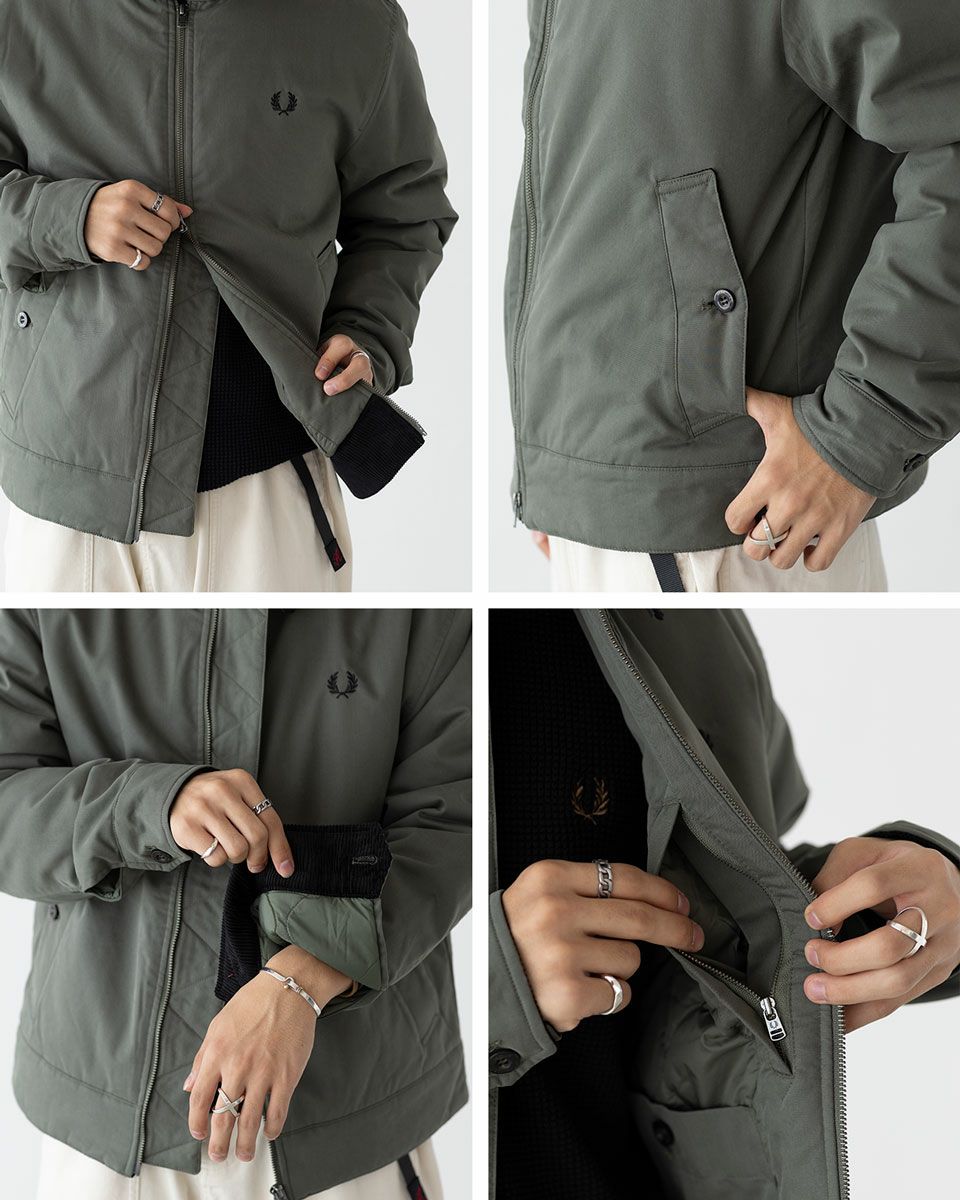 フレッドペリー FRED PERRY コットン カバン ジャケット J8535 中綿