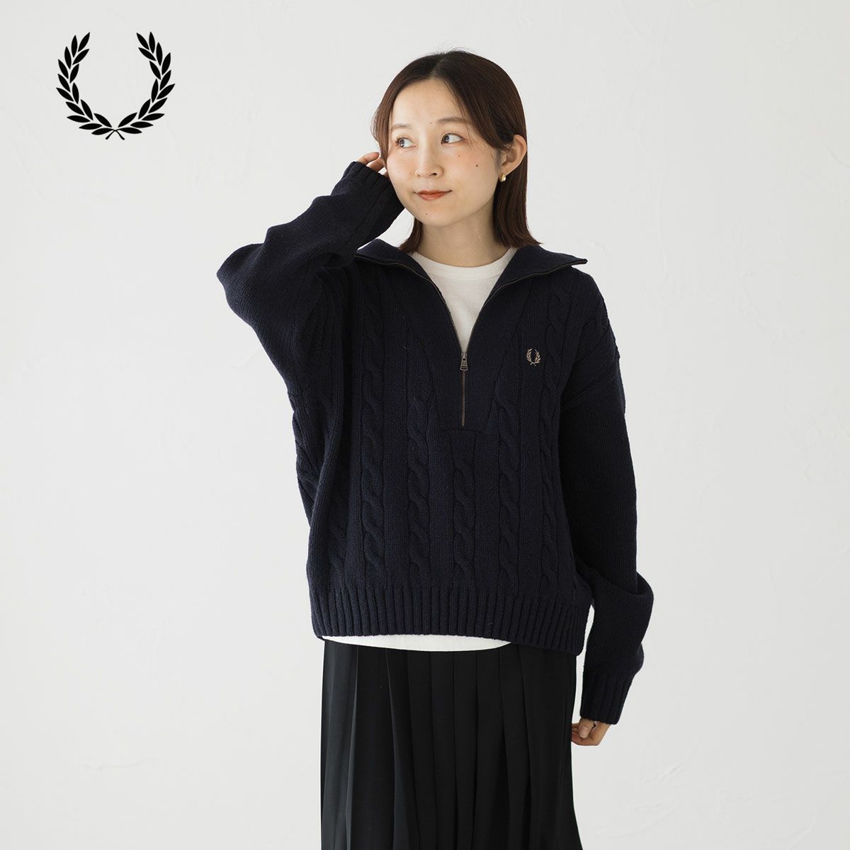 FRED PERRY フレッド ペリーハーフジップ ニット ジャンパー 楽天市場】フレッドペリー ハーフジップ ケーブル ニット ジャンパー