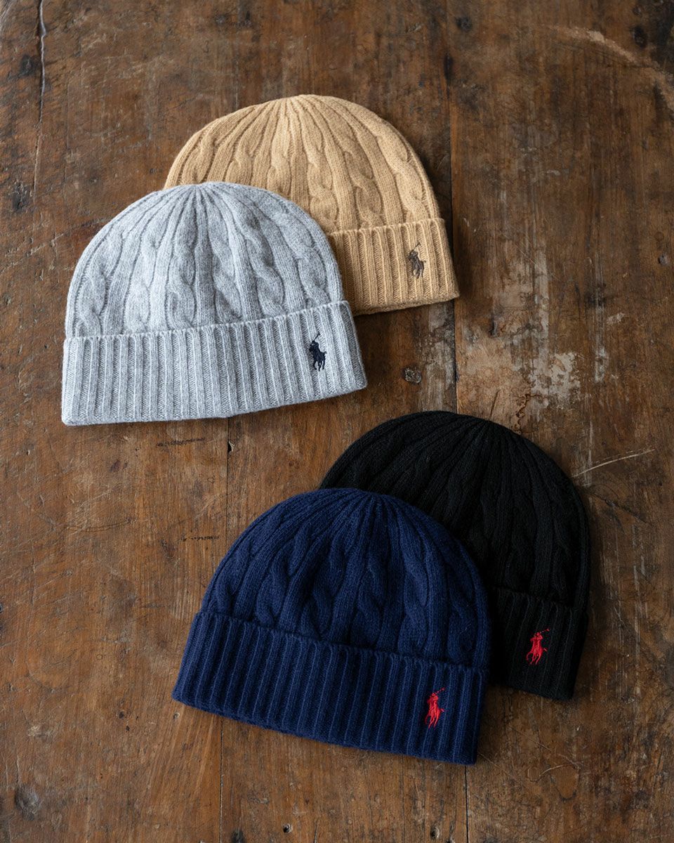 ポロ ラルフローレン ビーニー ケーブル編み ニット キャップ POLO