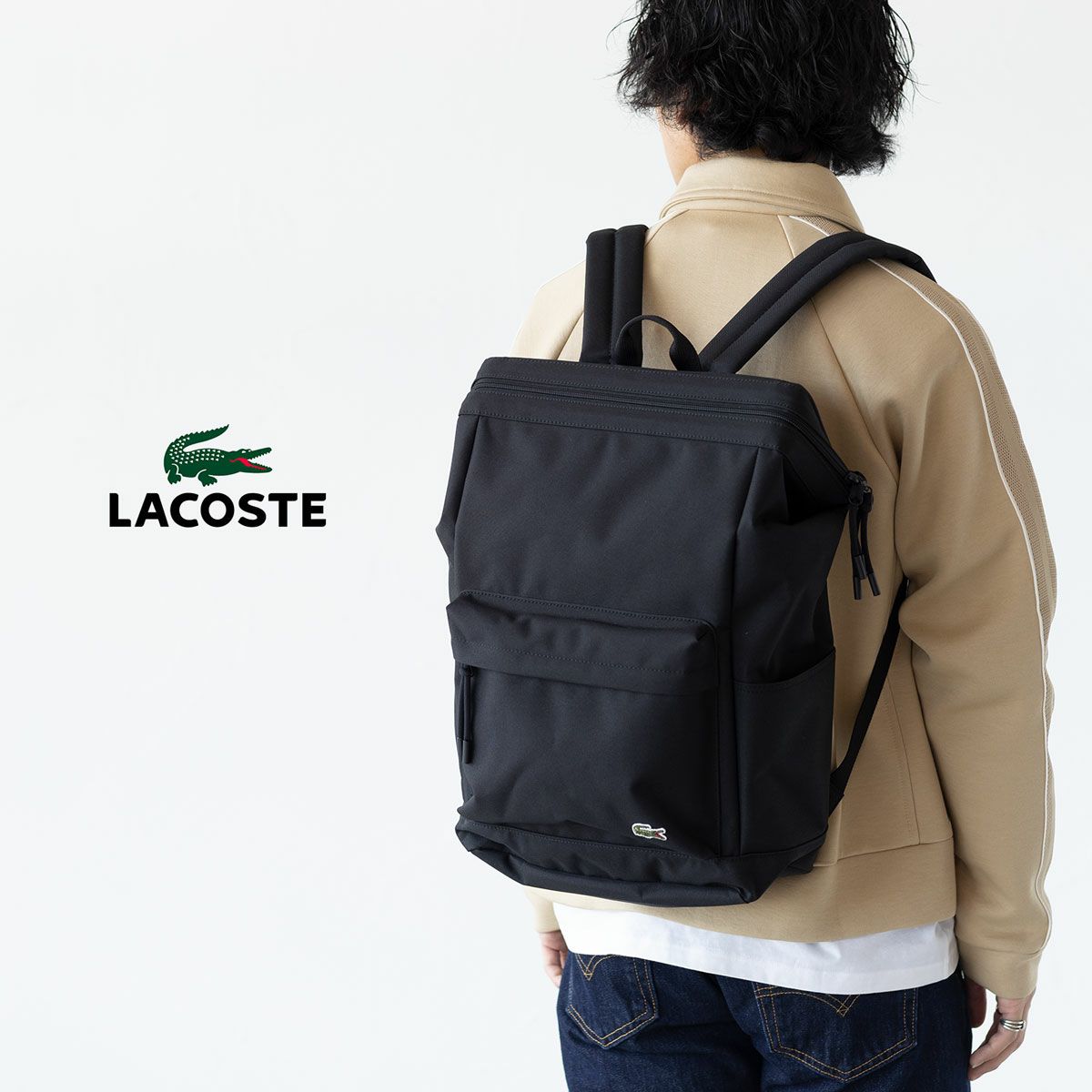 [ラコステ] ネオクロコ レクタンギュラー バックパックNU4598NE ラコステ ネオクロコ レクタンギュラー バックパック LACOSTE NU4598NE